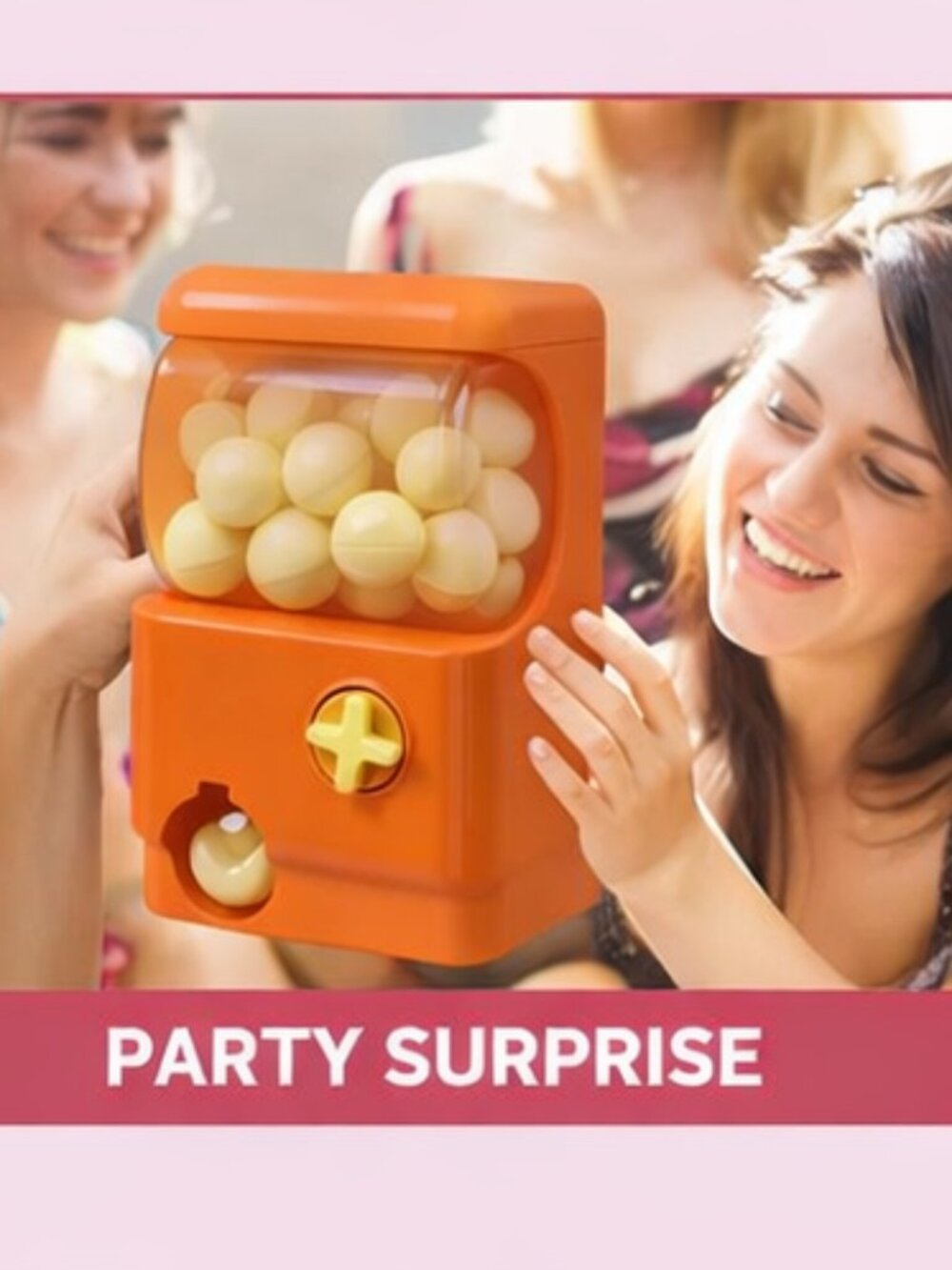 Mini Gashapon Machine, Party Toy Dispenser Manual Operation, 9 x 4 x 5.5 inches - Picture 4 of 9